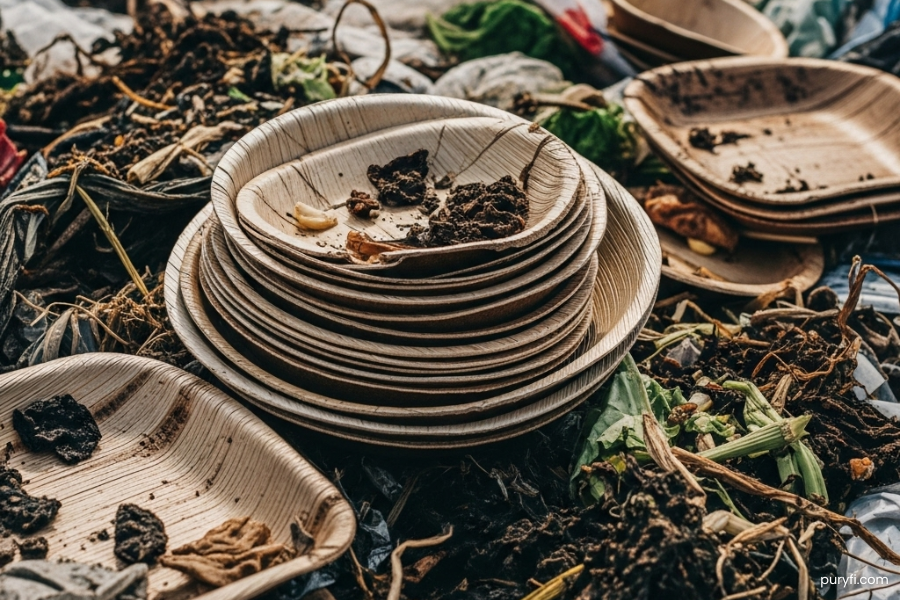 dispose of palm leaf tableware