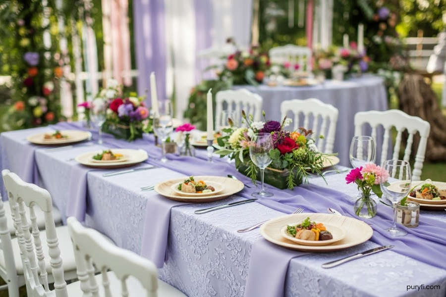 eco-friendly wedding party spread