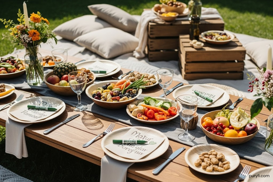picnic eco-friendly party spread