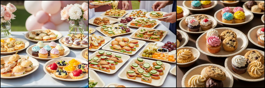 palm leaf plates home decor food