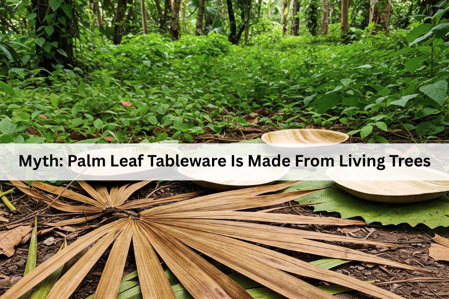 palm leaf tableware does no deforestation
