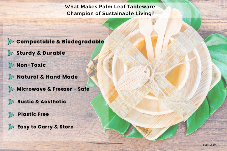 benefits of palm leaf tableware
