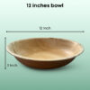 Palm Leaf Bowls - Round, 12-inch (2-inch Deep, Pack of 10) - Image 2