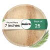Palm Leaf Plates - Round 7-inch (Pack of 25)