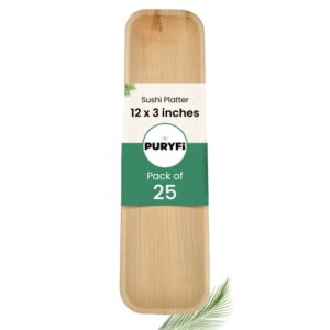 Palm Leaf Sushi Platter - 12x3 inches (Pack of 25)