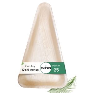 Palm Leaf Pizza Serving Tray 10x5 inches (Pack of 25)