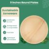 Palm Leaf Plates - Round, 9-inch (Pack of 25) - Image 2