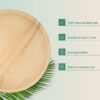 Palm Leaf Plates - Round, 9-inch (Pack of 25) - Image 3