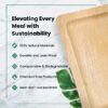 Palm Leaf Tray – Rectangle, 7x11 inches (Pack of 50) - Image 2