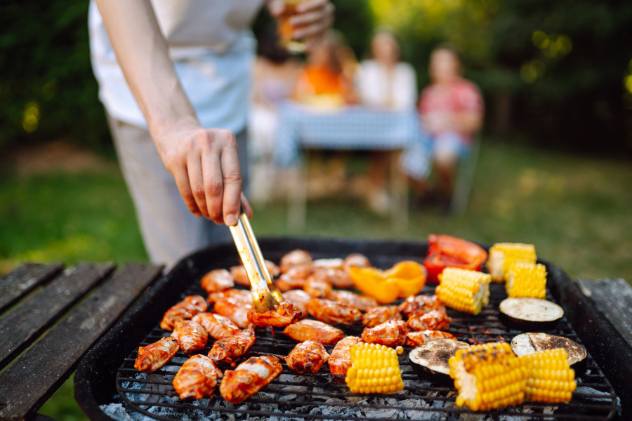 eco-friendly outdoor dining barbecue