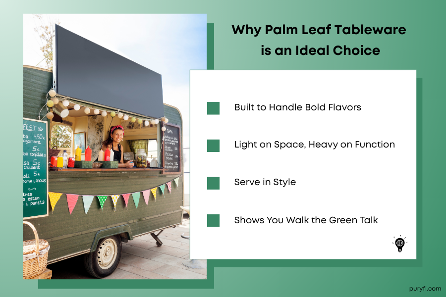 why Palm Leaf Tableware for Food Trucks is an ideal choice