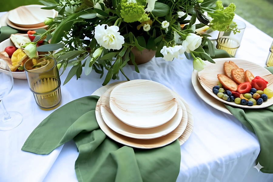 zero-waste wedding and parties dining