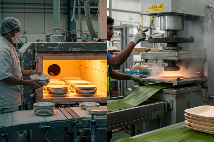 manufacturing of Restaurants Dinnerware compared