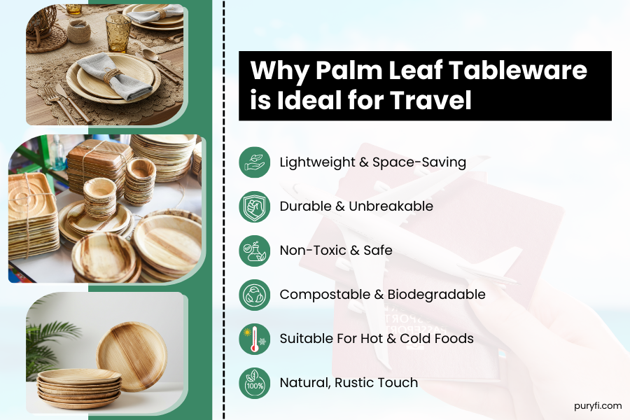 Why palm leaf plates are perfect Disposable Tableware for Your Road Trips