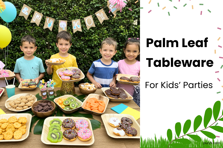 Palm Leaf Tableware for Kids’ Parties