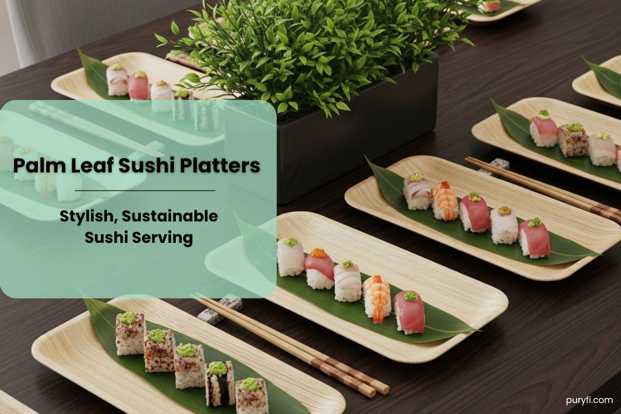 Palm Leaf Sushi Platters: Stylish, Sustainable Sushi Serving