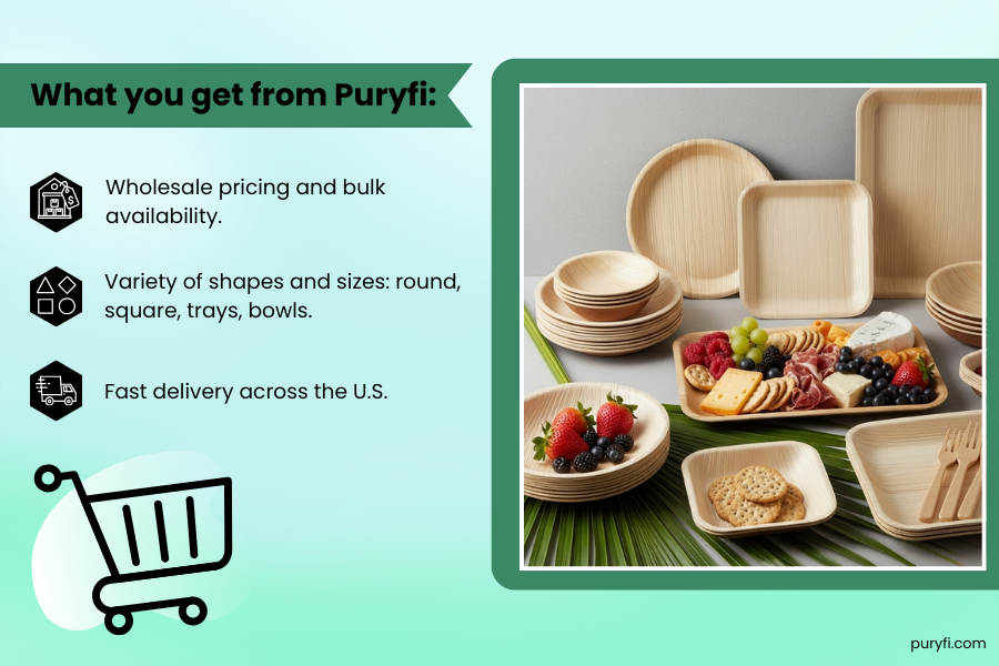 sourcing of palm leaf plates for catering