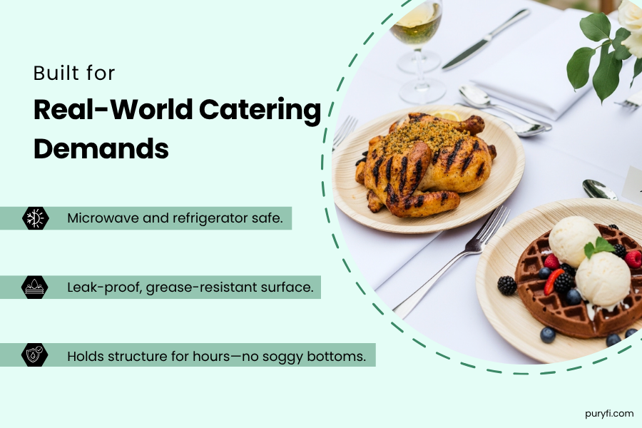 palm leaf plates suitable for catering
