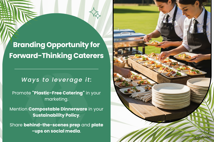 branding of palm leaf tableware