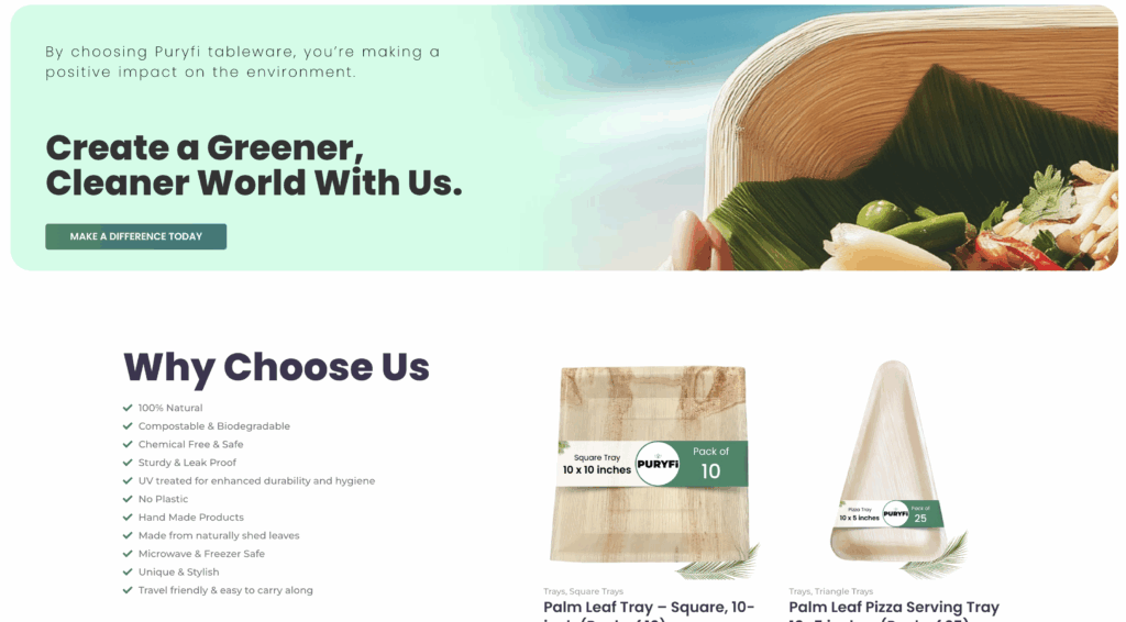 Puryfi – Redefining Disposable Tableware for Green Lifestyle