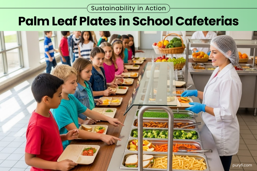 Sustainability in Action: Palm Leaf Plates in School Cafeterias