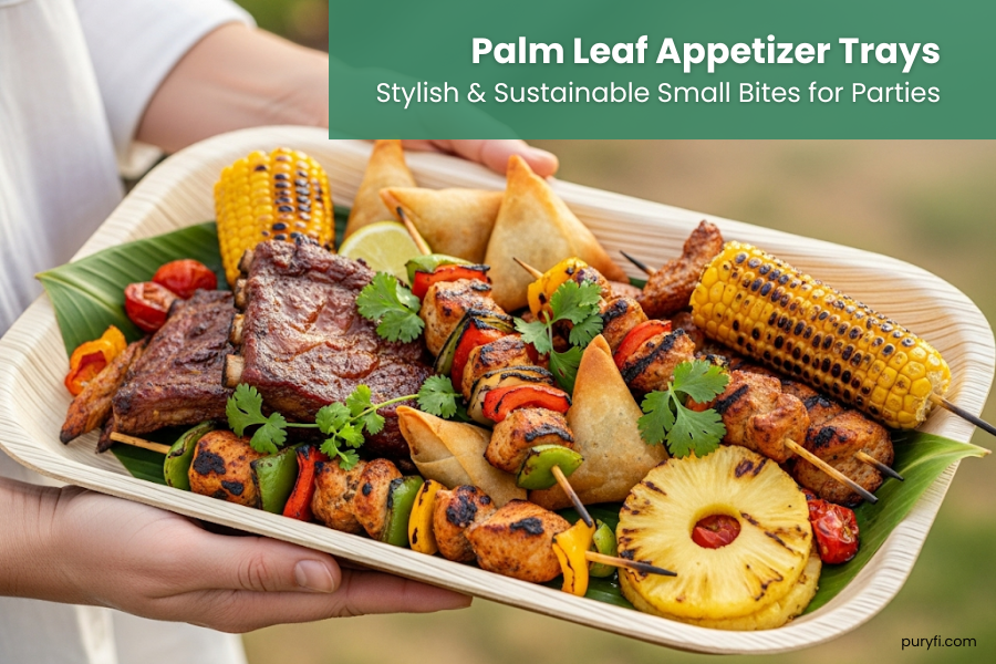 Palm Leaf Appetizer Trays: Stylish and Sustainable Small Bites for Parties