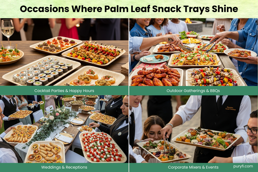 Occasions Where Palm Leaf Snack Trays Shine